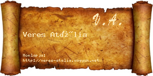Veres Atália névjegykártya